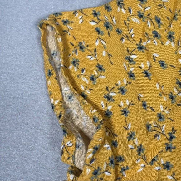 Sunday Mi Amor Floral Sun Dress Women's X-Small Yellow Floral Print Spring - Picture 9 of 11